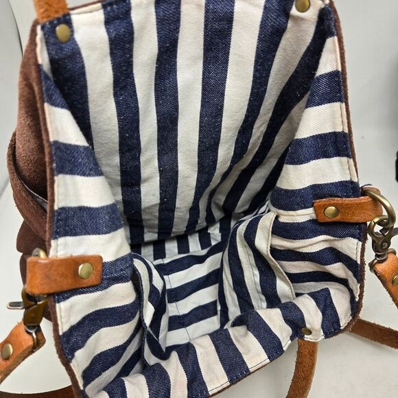 ALI GOLDEN Brown and Black Suede Tote Bag Reversible - Picture 10 of 16